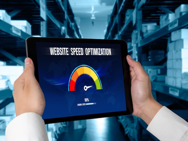 Website loading speed software displayed on a computer screen