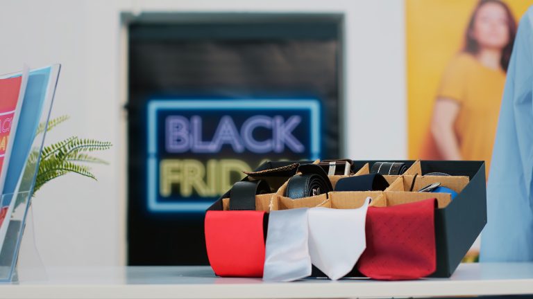 Discounted items with sale labels in a retail store