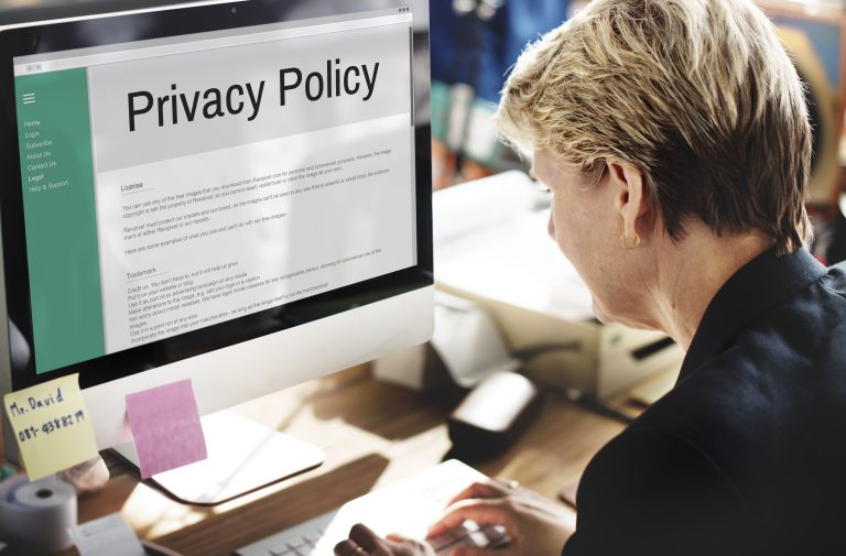 Privacy policy concept representing ecommerce legal and data responsibilities
