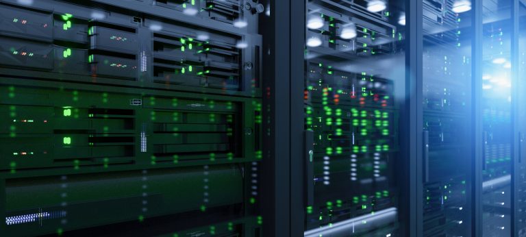Servers in a data centre used for web hosting