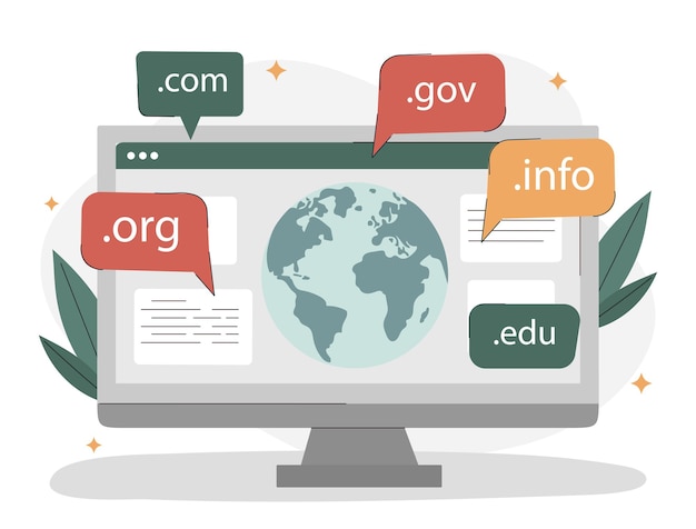 Domain name concept illustration