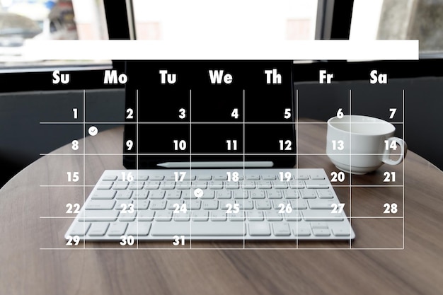 Appointment reminder calendar and organiser representing renewal terms