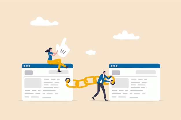 Connected website pages showing ethical link building