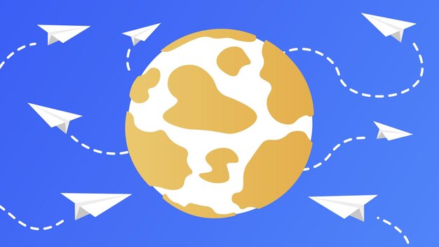 Email message travelling through a global network
