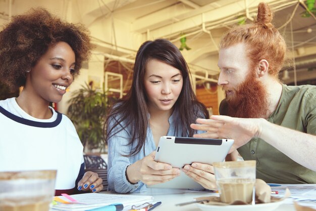 Small business team collaborating with digital tools
