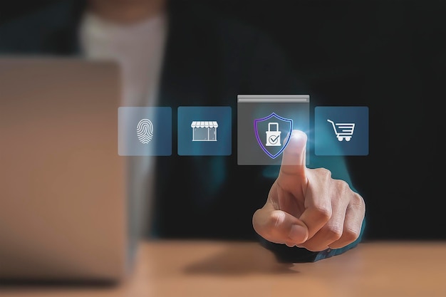 Secure ecommerce checkout and customer trust concept