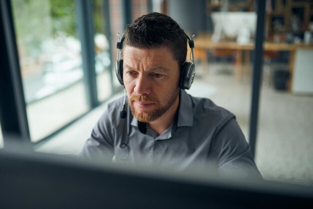 Business owner handling a customer support conversation remotely