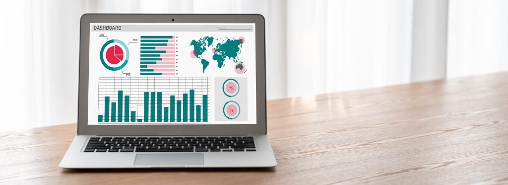 Analytics dashboard showing website performance data