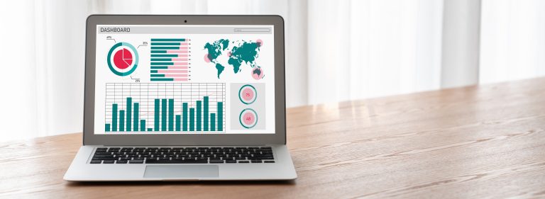 Analytics dashboard showing website performance data