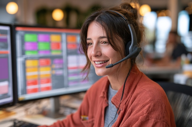 Customer support dashboard showing online messages and response notes