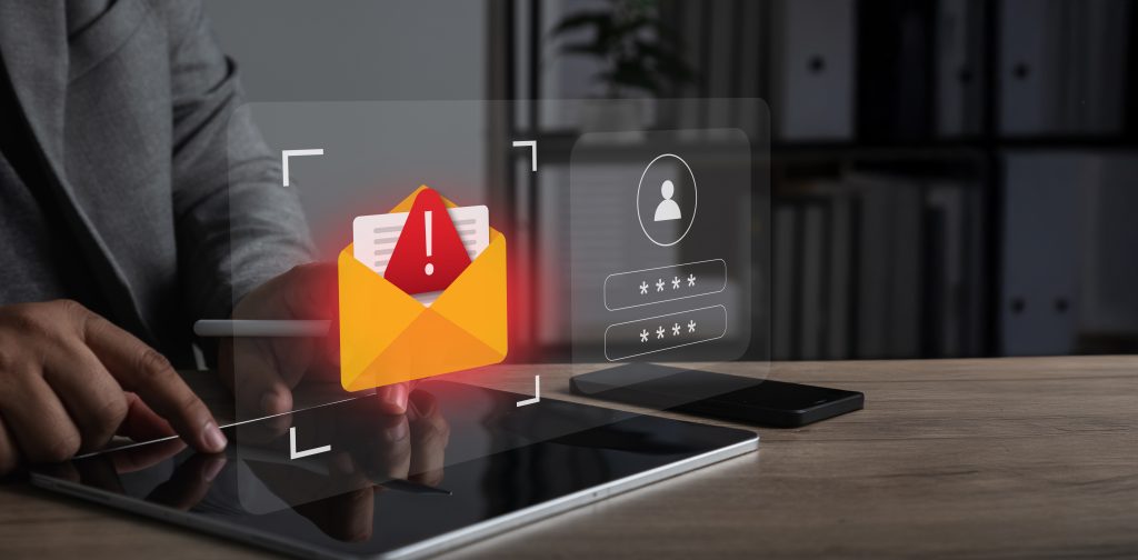 Email security and phishing protection concept