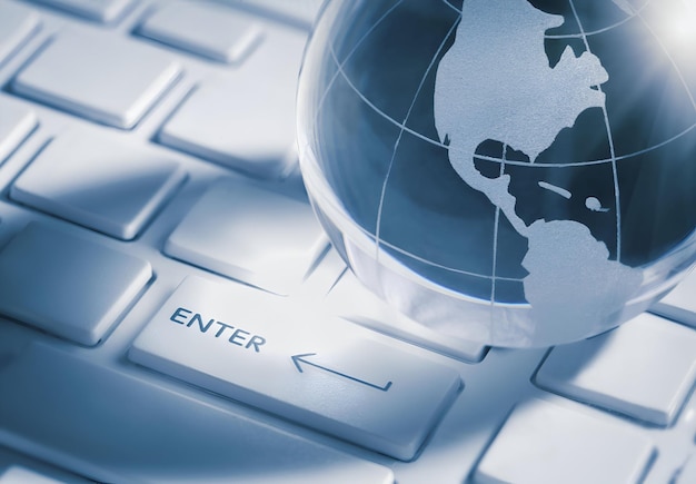 Global technology network representing nameserver routing