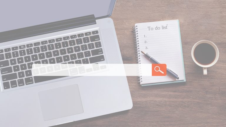 Search tag and checklist representing on-page SEO planning