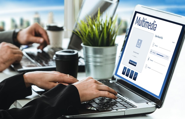 Cloud computing and online storage concept