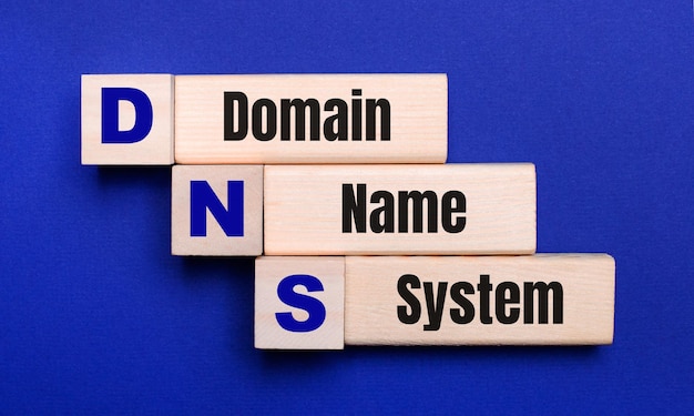DNS domain name system concept blocks