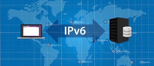 IPv4 and IPv6 network address concept