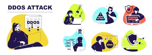 DDoS attack traffic overwhelming a website server