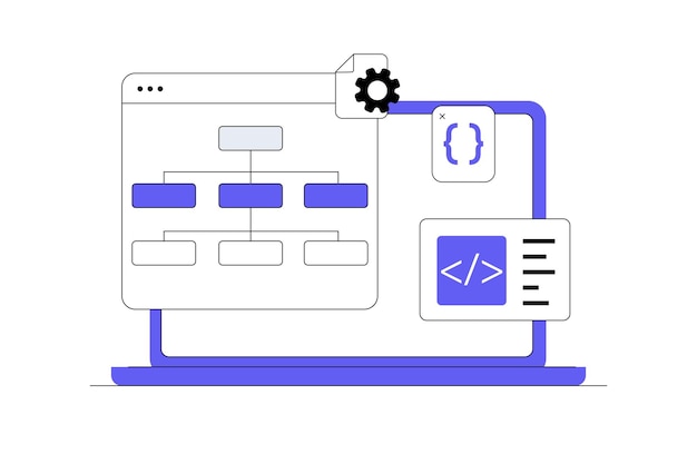 Website sitemap and SEO structure illustration