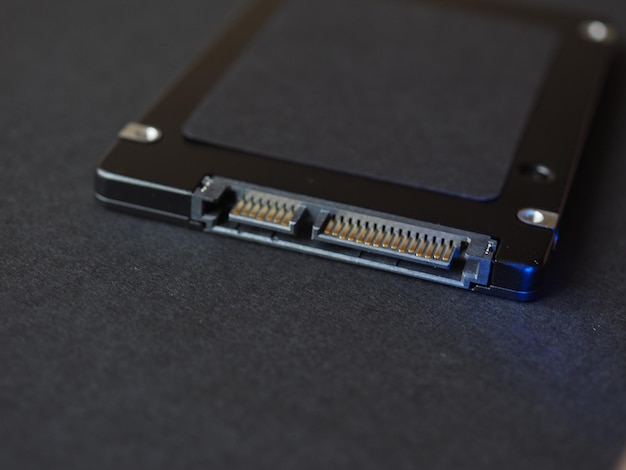 Solid state drive on a white background