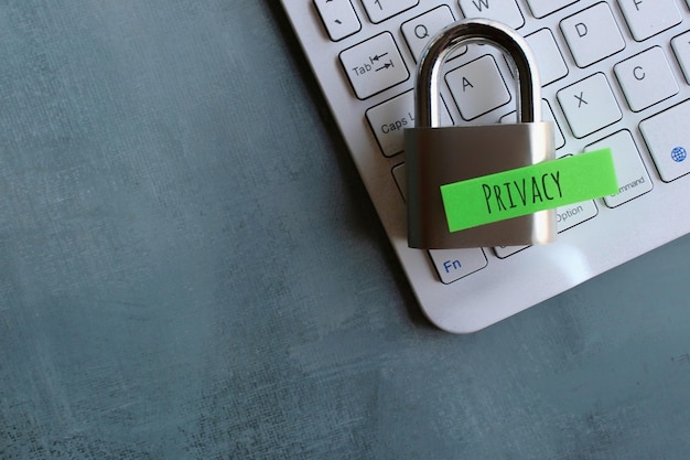 Domain privacy and hidden contact details concept