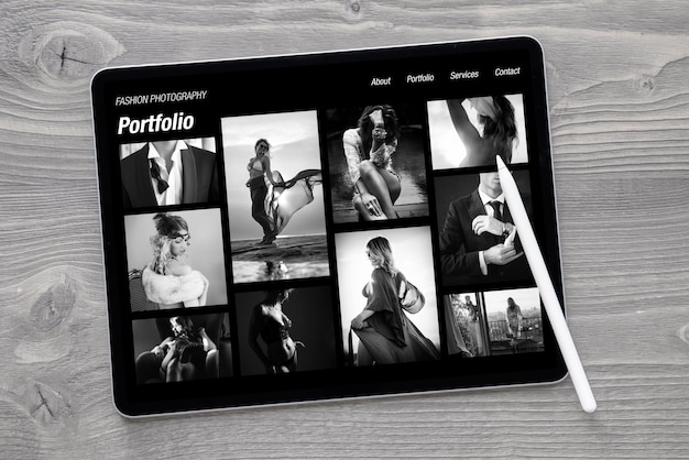 Creative portfolio website displaying photography and design work