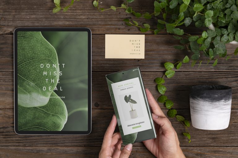 Mobile ecommerce website shown across digital device screens
