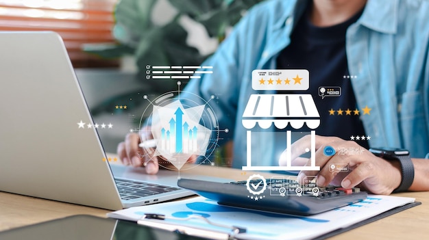 Customer review ratings for a small business