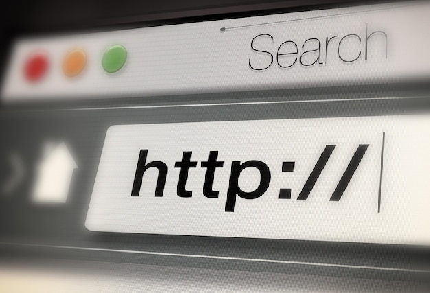 Browser address bar showing a website URL
