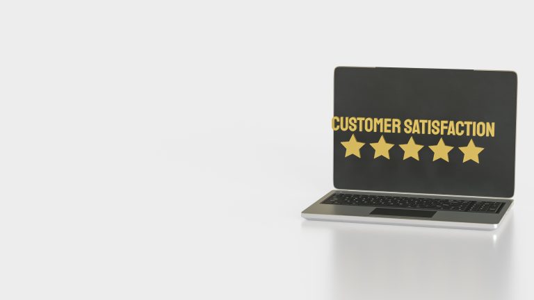 Five-star customer satisfaction concept