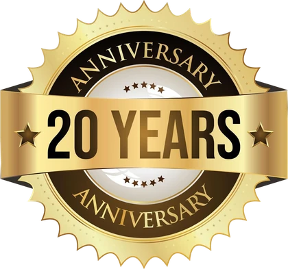 20 years anniversary badge