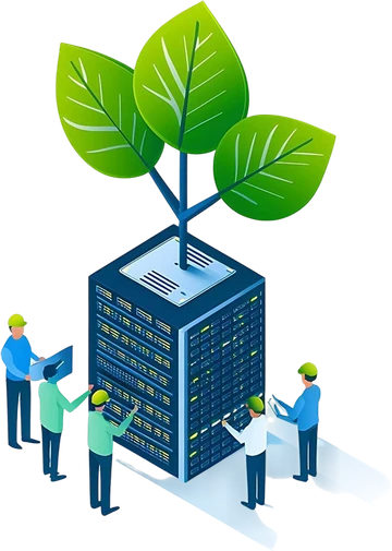 Sustainable hosting infrastructure powered by green energy